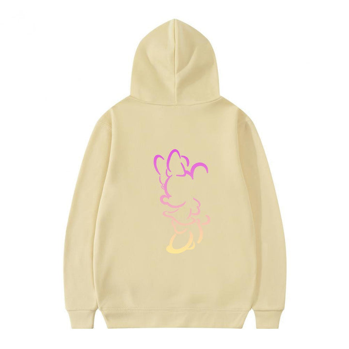 Dame hoodie med kunstnerisk skydesign og myk indre fôr Skjora