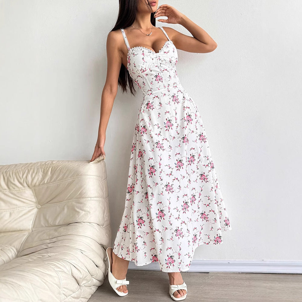Dame sommerkjole med blomsterdesign Skjora