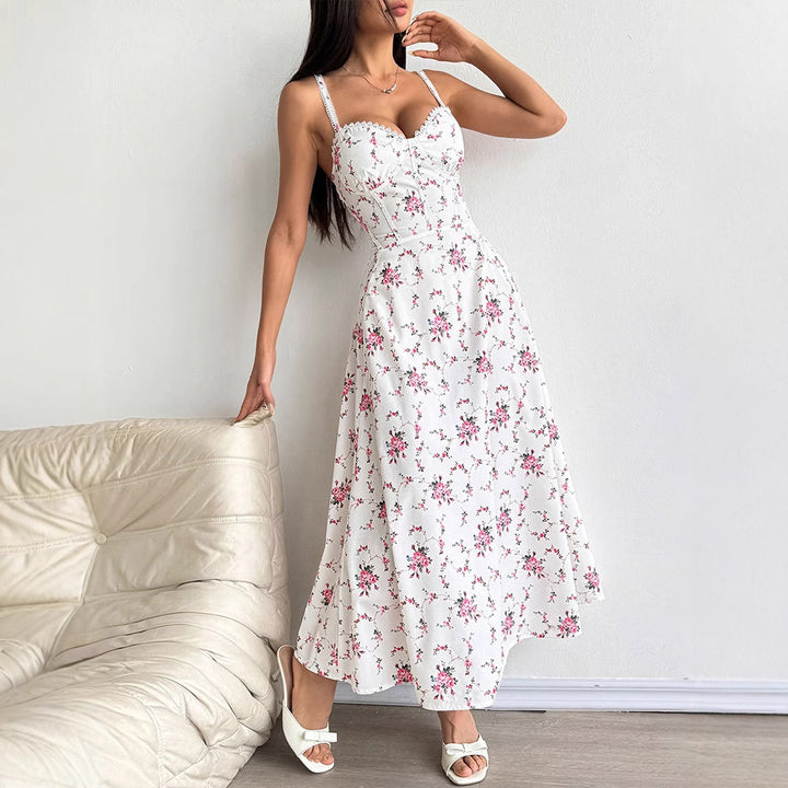 Dame sommerkjole med blomsterdesign Skjora