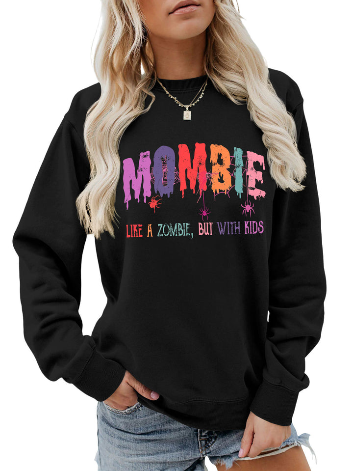 Dame genser med kreativt zombie motiv Skjora