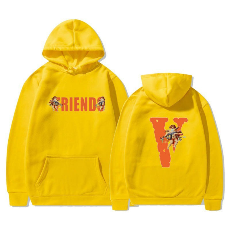Dame hoodie med karakteristisk front- og baktrykk Skjora