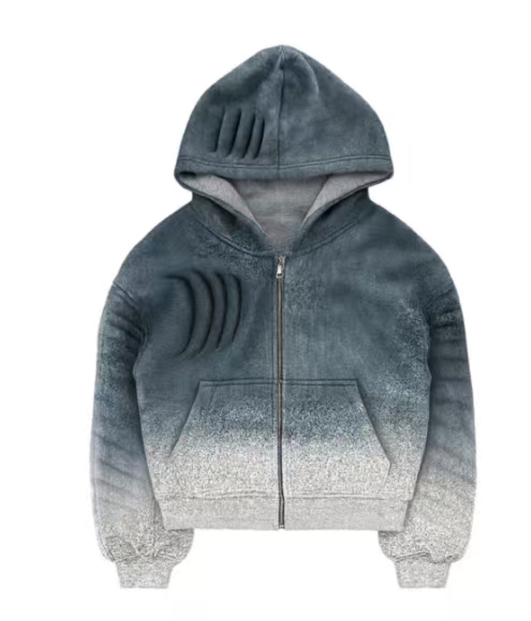 Dame hoodie jakke med trendy gradient og praktisk glidelås Skjora