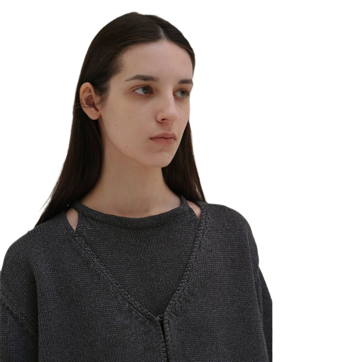 Kvinnens komfortable og elegante strikkede cardigan Skjora
