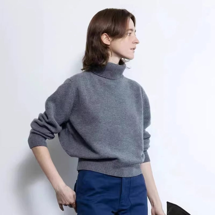 Dame Langermet genser med høy krage Skjora