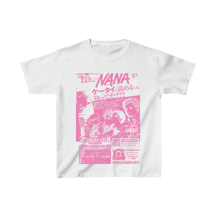 Damer Crop-Top med kreativ grafisk trykk Skjora