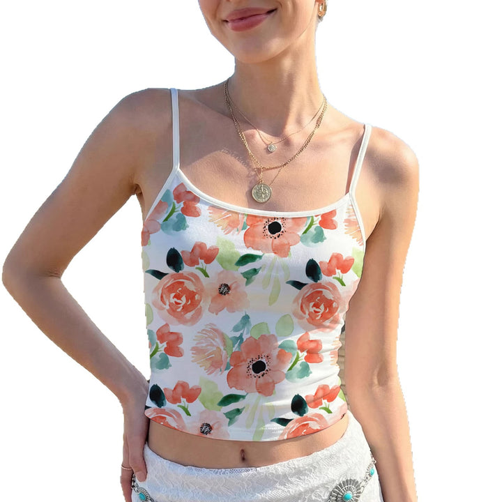 Dame Crop-Top med fargerik mandala-design Skjora