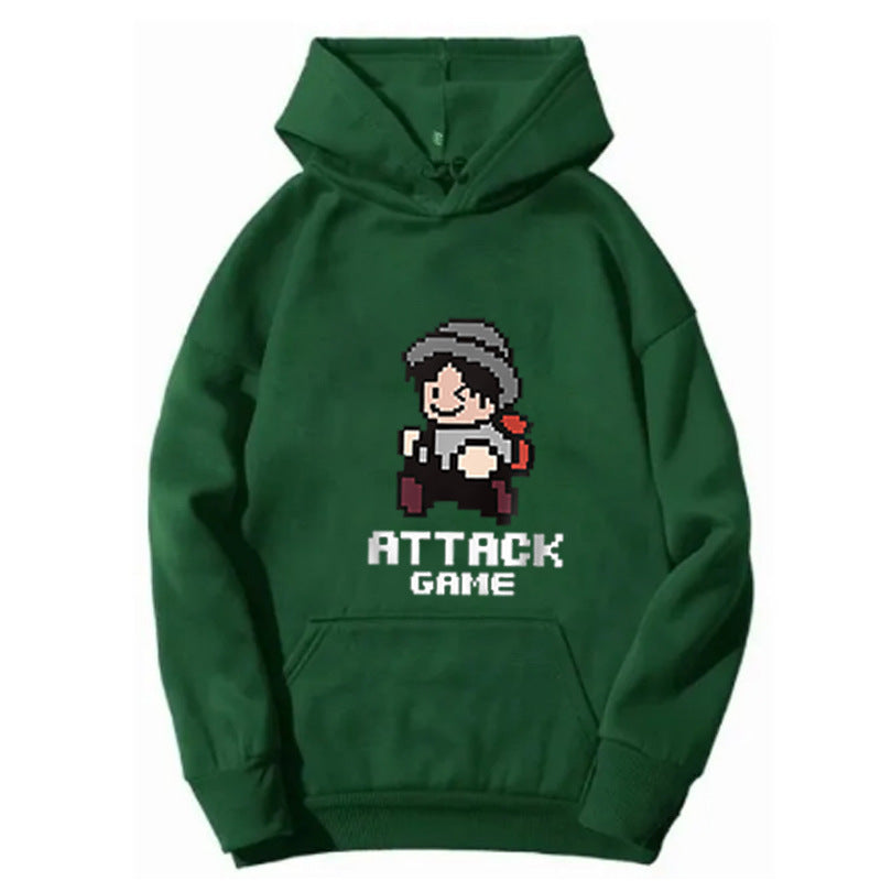 Women's Hoodie with Playful Retro Game Design Skjora