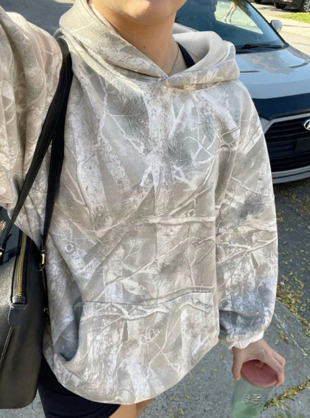 Kvinnenes casual hettegenser med kamuflasjemønster Skjora