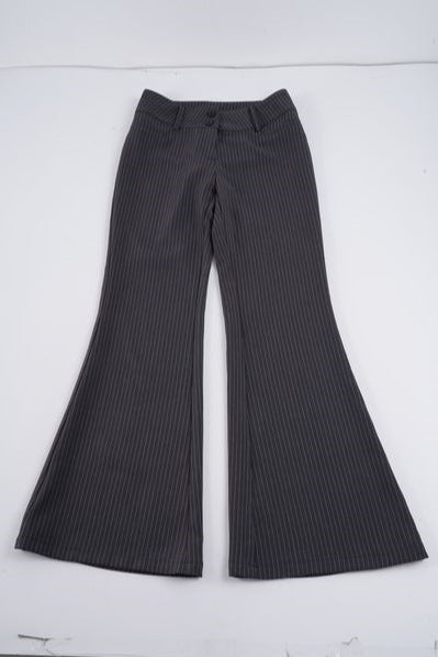 Dame Flared Jeans med moteriktig stripemønster og høy midje Skjora