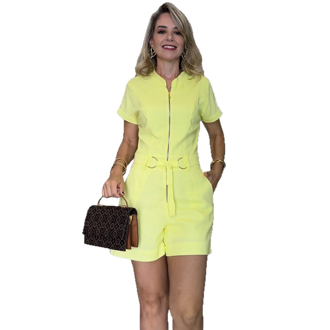 Dame jumpsuit med en skreddersydd snitt og elegant glidelås Skjora