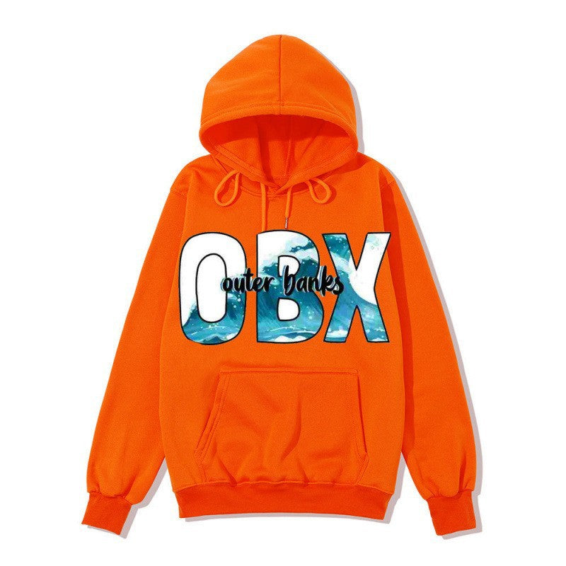 Dame hoodie med maritim grafisk design Skjora