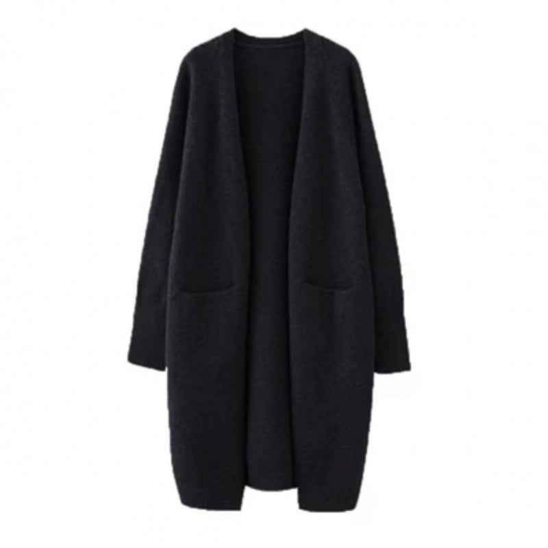Dame oversized strikket jakke med lommer og avslappet passform Skjora