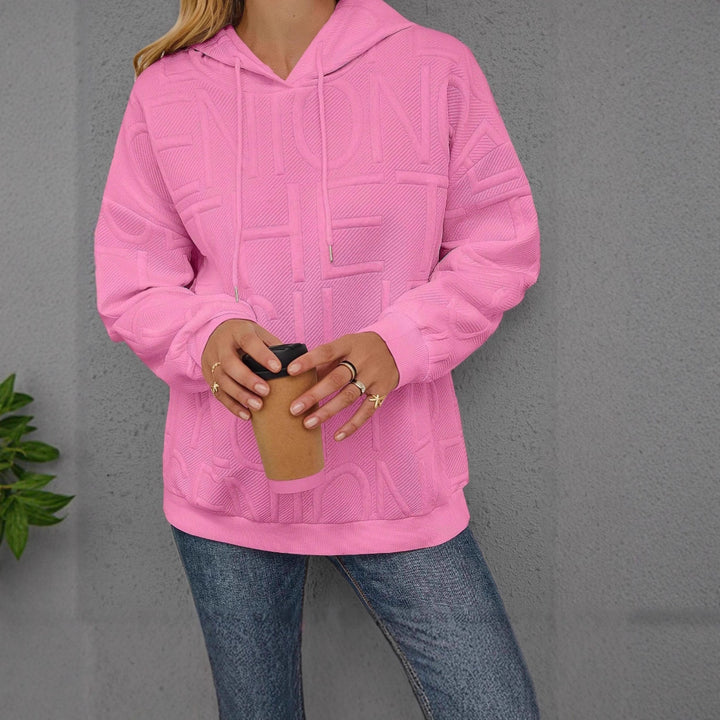 Dames oversized hettegenser med teksturdesign Skjora
