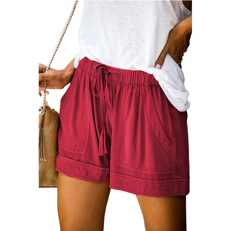 Damer Komfortable Sommer-shorts med elastisk midje og praktiske lommer Skjora