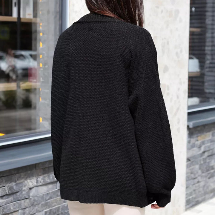Dame casual cardigan med en løs passform og dype ermer Skjora
