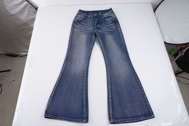 Dame Flared Jeans i avslappet vintage-stil med høy midje og stilige vasker Skjora