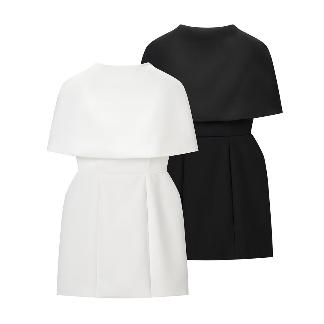Damer elegant brudekjole med cape-ermer og innsvingt snitt Skjora