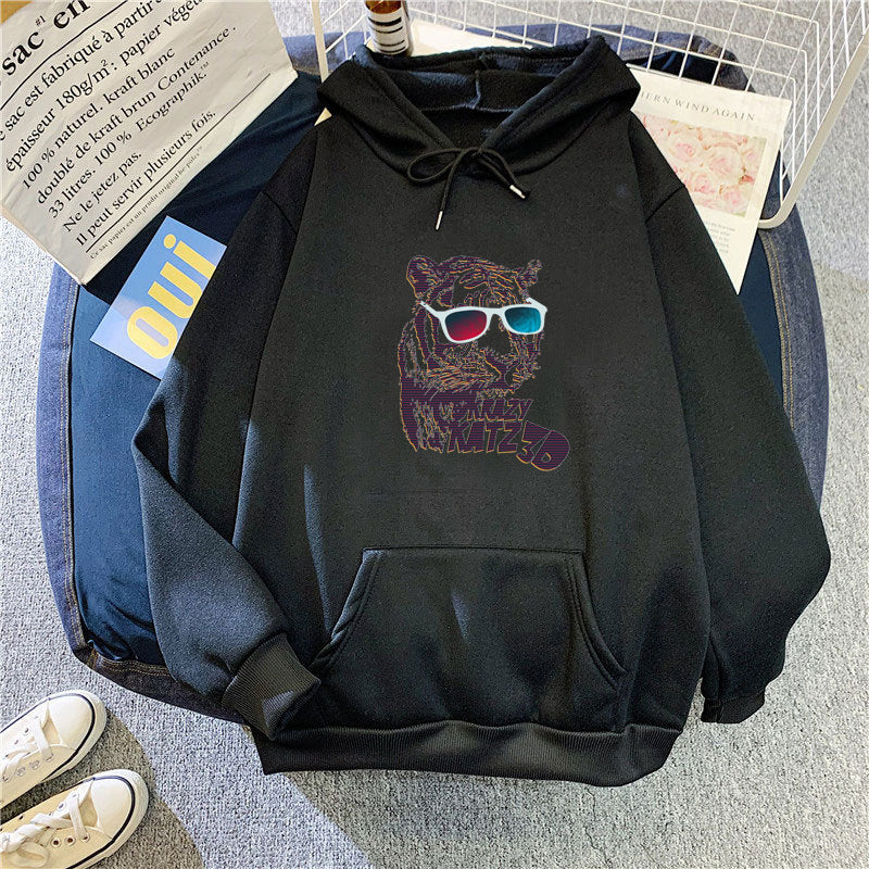 Damen Kapuzenpullover mit stylischem Tiger-Motiv Skjora