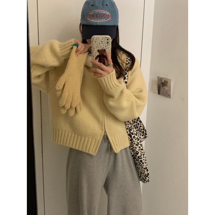 Kvinne Snuggly Hoodie Cardigan med Glidelås og Store Lommer Skjora