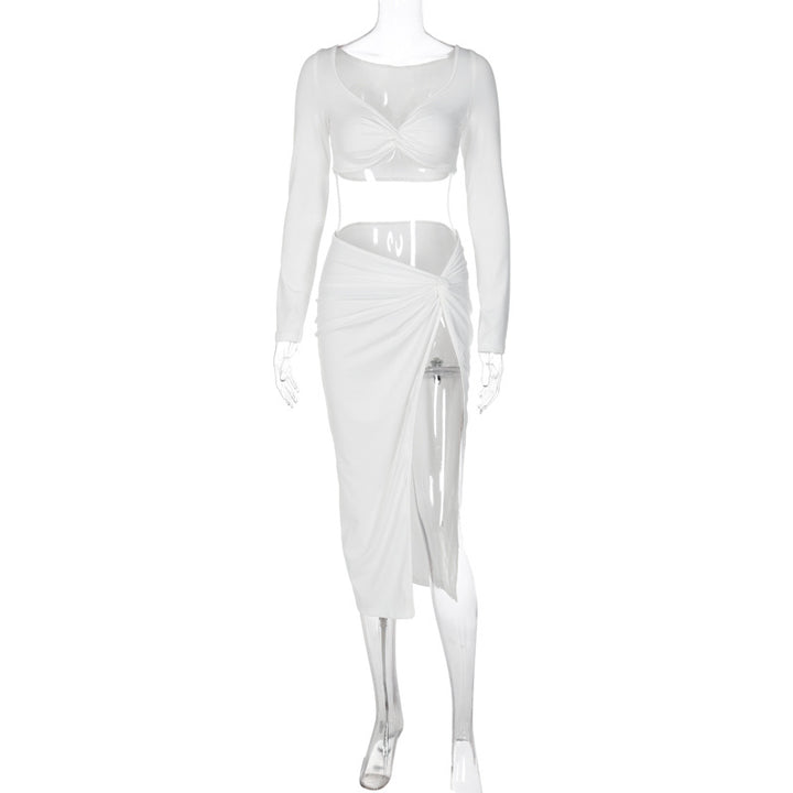 Dame Elegant maxikjole med off-shoulder design og drapert midje Skjora