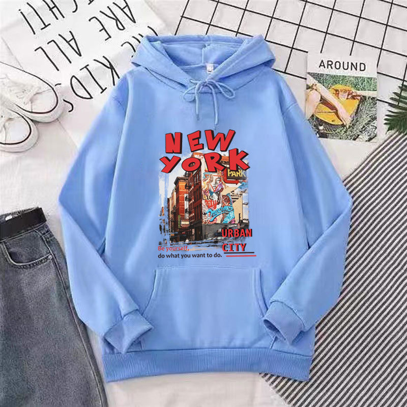 Damen Kapuzenpullover mit urbanem New York-Design Skjora