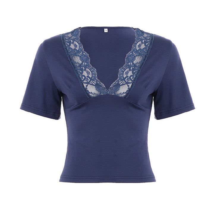Damer Elegant V-hals skjorte med spiss Skjora