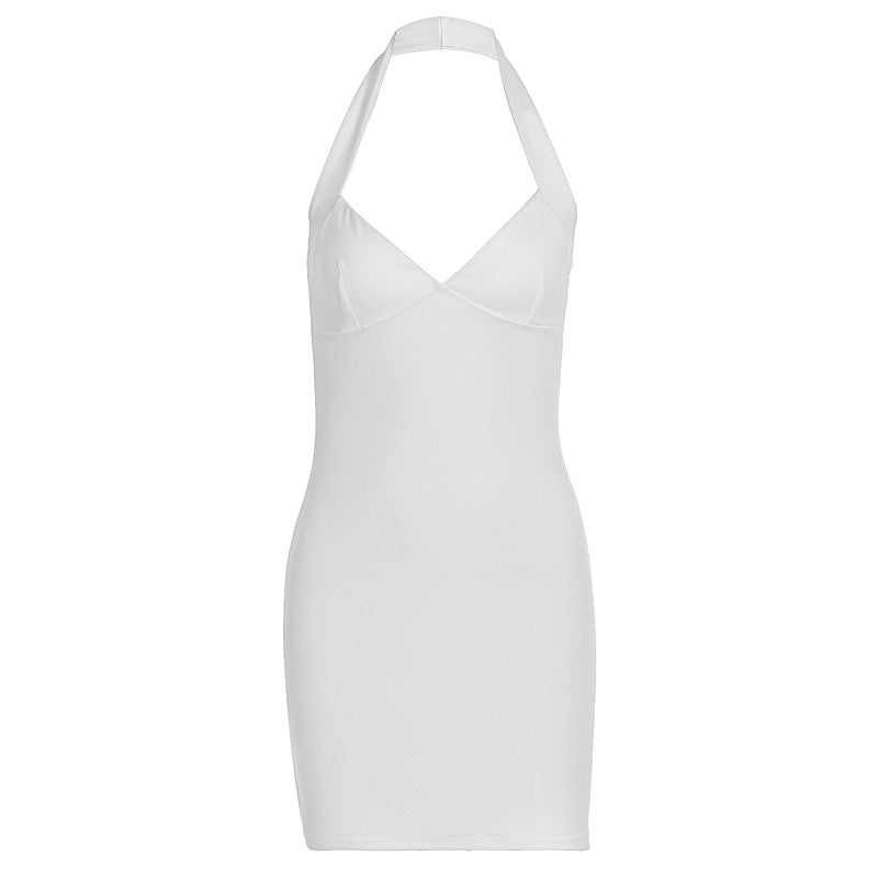 Dame Sigdress med Halterneck og figurnær design Skjora