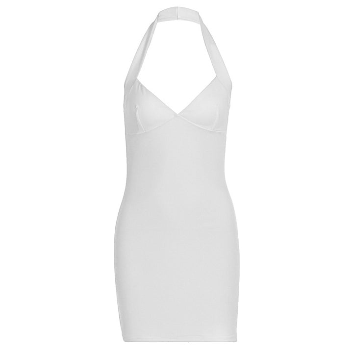 Dame Sigdress med Halterneck og figurnær design Skjora