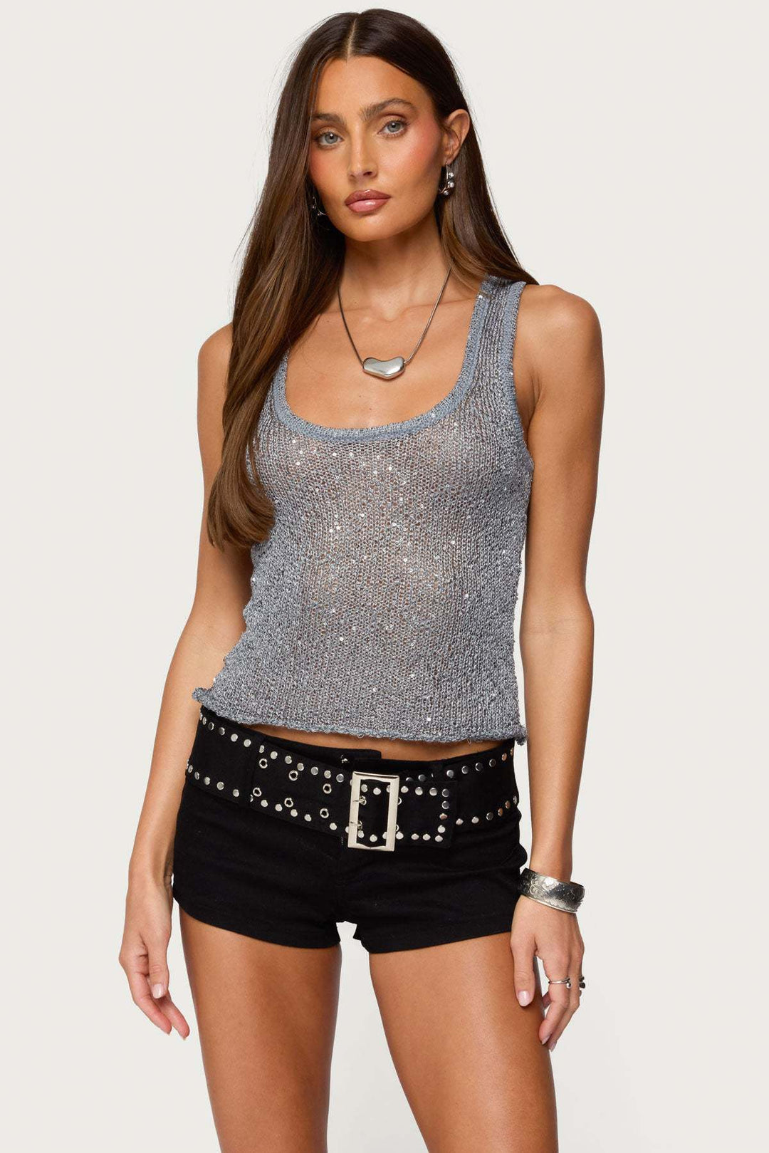 Damer Glamorøst Glitrende Tanktop Skjora