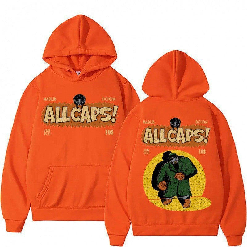 Dame hoodie med kreativt komikktrykk Skjora