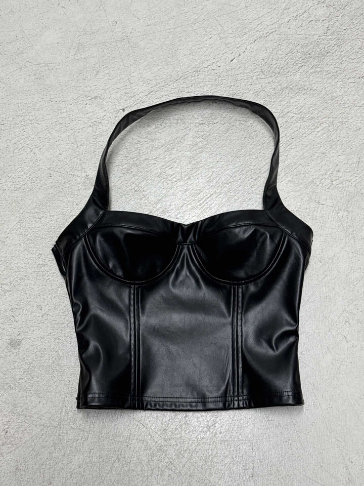 Dame Künstlær Crop-Top med romantisk snitt og forførende bustier-effekt Skjora