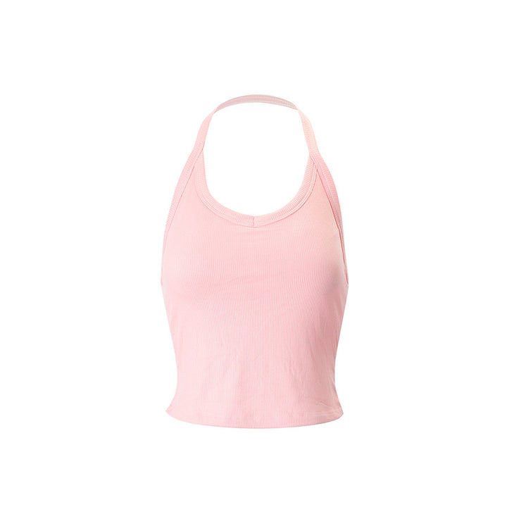 Dame Sporty Crop-Top laget av pustende materiale med Racerback-konkurransedesign Skjora