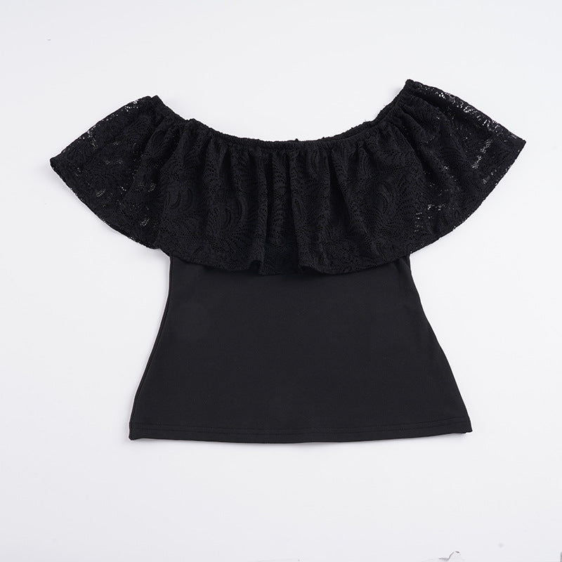 Dame Off-Shoulder Spiss Overdel Skjora