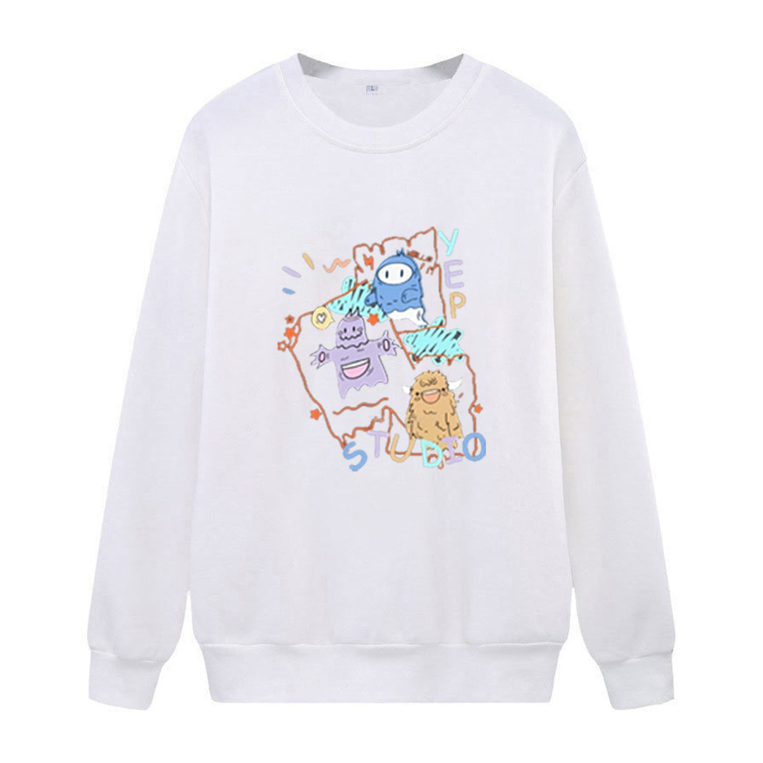 Dame casual sweatshirt med kreativ grafikkdesign skjorte