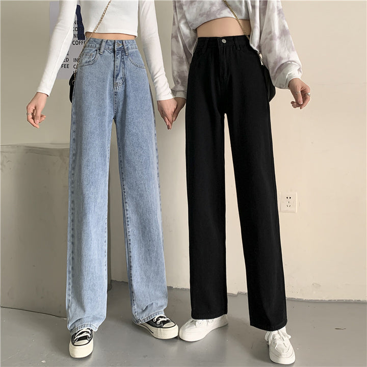 Kvinnenes brede jeans med høy midje Skjora
