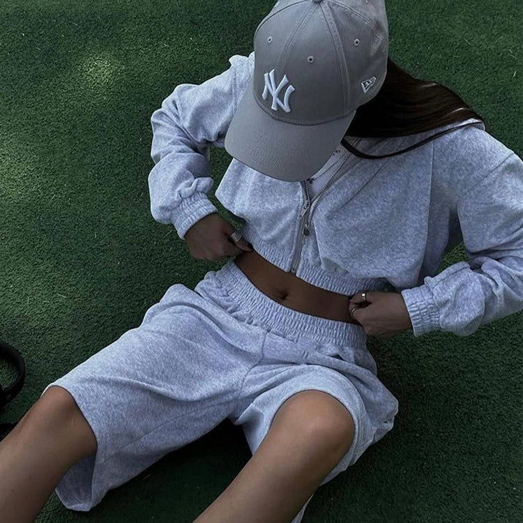 kvinners casual shorts med elastisk midje og praktiske sidelommer Skjora