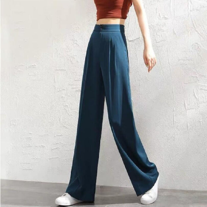 Dame Elegant Chino-bukser med høj talje og sidelommer Skjora