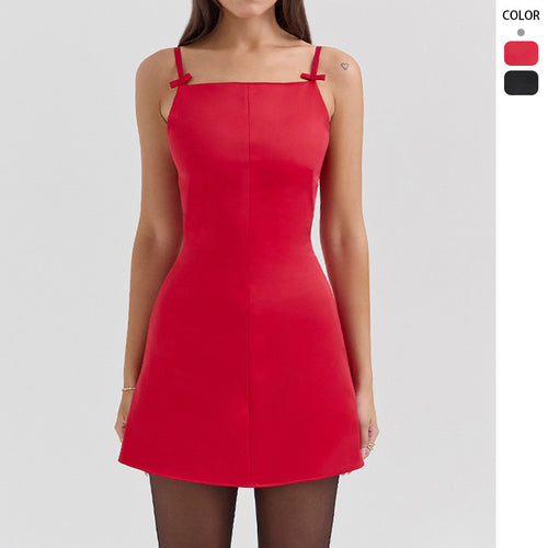 Kvinnes sheath kjole med slim fit og justerbare spaghetti stropper