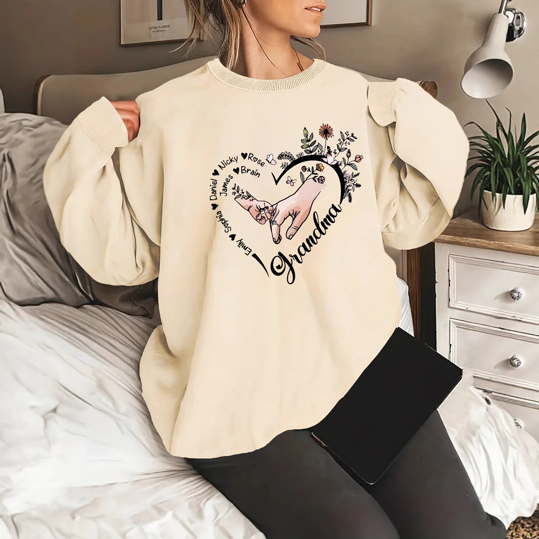 Kvinne avslappet genser med blomsterdesign Skjora