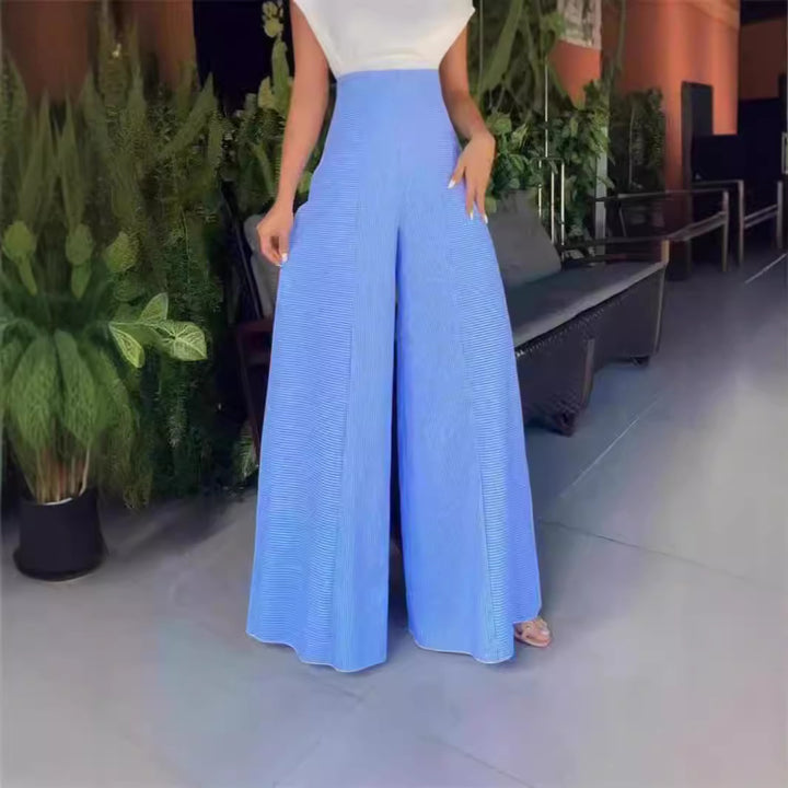 Damer Elegant Jumpsuit med dekorativ splitt og vid ben Skjora