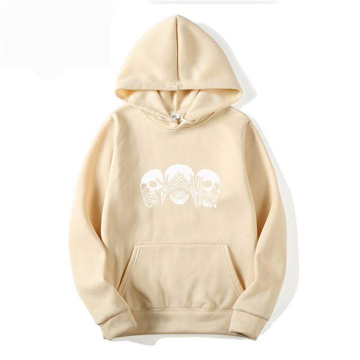 Dame hoodie med kunstnerisk hodeskalle-design Skjora
