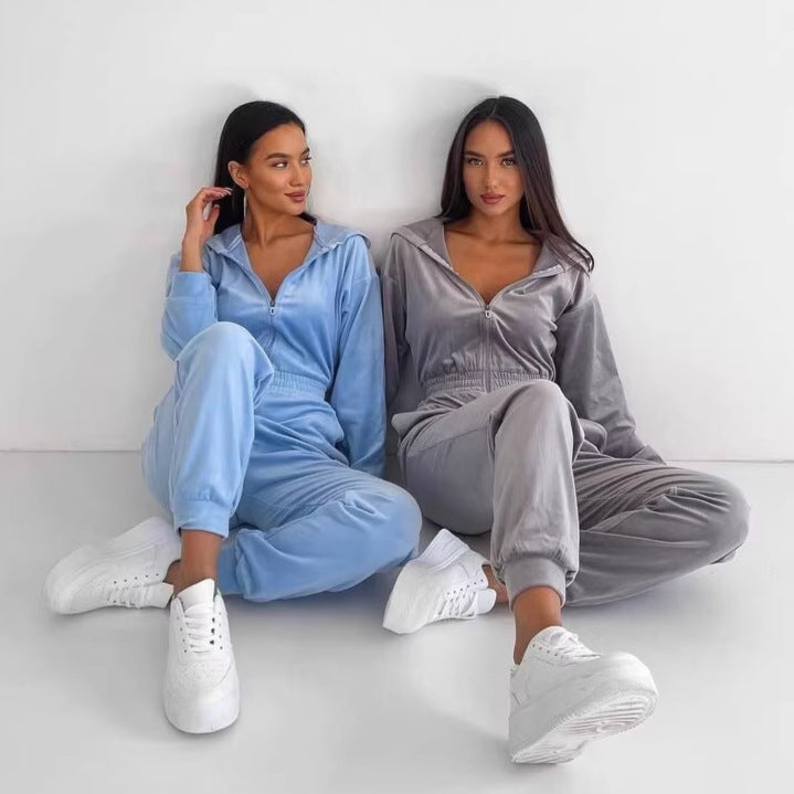 Dame Fleece Overall med Glidelås og Hette