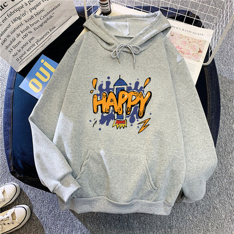 Ladies' Hoodie with Vibrant Graphic Design Skjora