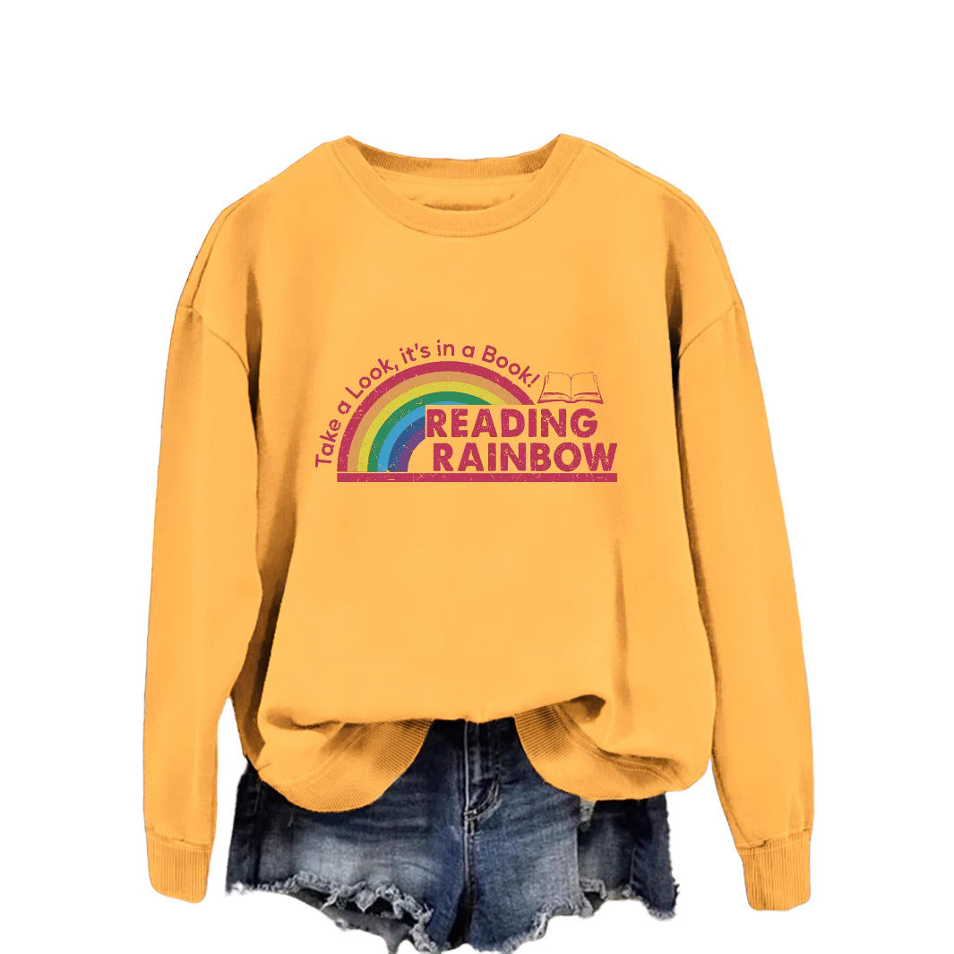 Dame avslappet sweatshirt med unik trykk Skjora