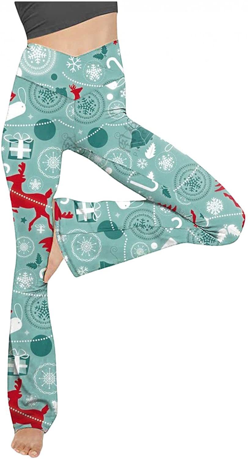 Dame Bootcut Yoga-bukse laget av elastisk materiale med høy midje Skjora