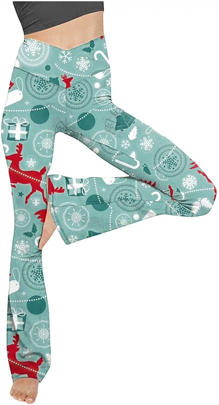 Dame Bootcut Yoga-bukse laget av elastisk materiale med høy midje Skjora