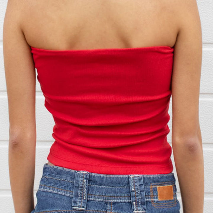 Women's Bandeau Top with fashionable star motif and elastic fabric Skjora