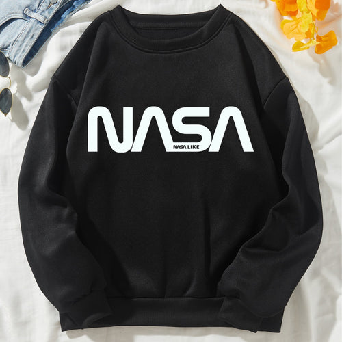 Dame casual sweatshirt med fantastisk NASA-logo Skjora