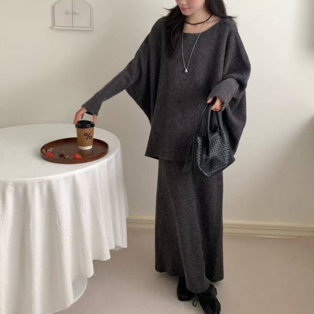 Damer Elegant Oversized Strikkegenser laget av mykt materiale Skjora
