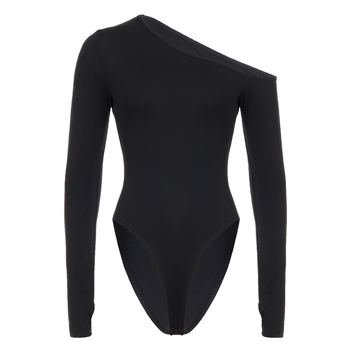 Dame Langerm Bodysuit med stilig Off-Shoulder-design og figurnær silhuett Skjora